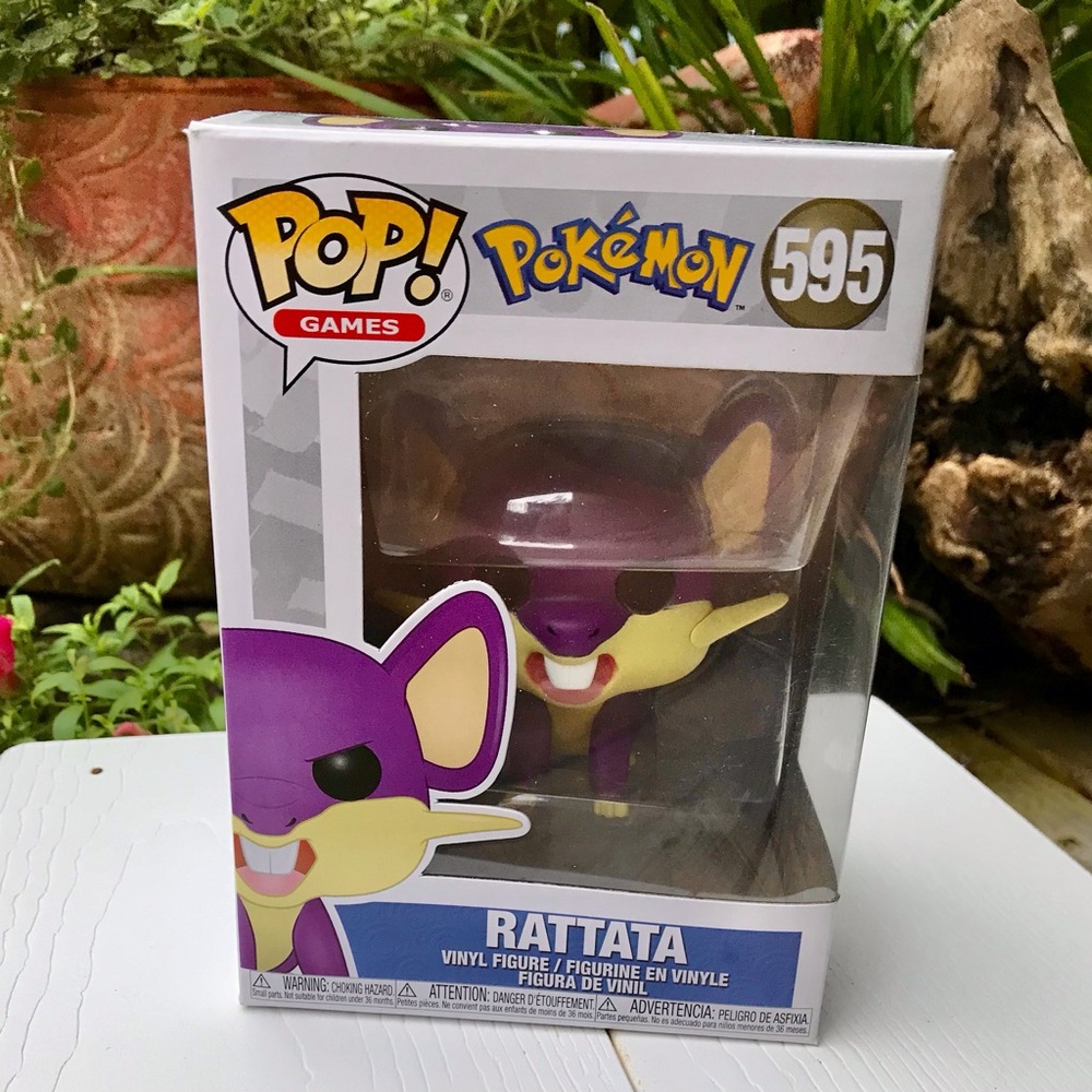 NEW FUNKO POP Games Pokémon #595 Rattata Purple Rat Mouse Vinyl Figure Toy